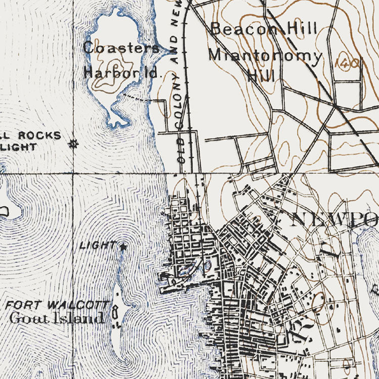 Newport, RI - 1904 Topographic Map