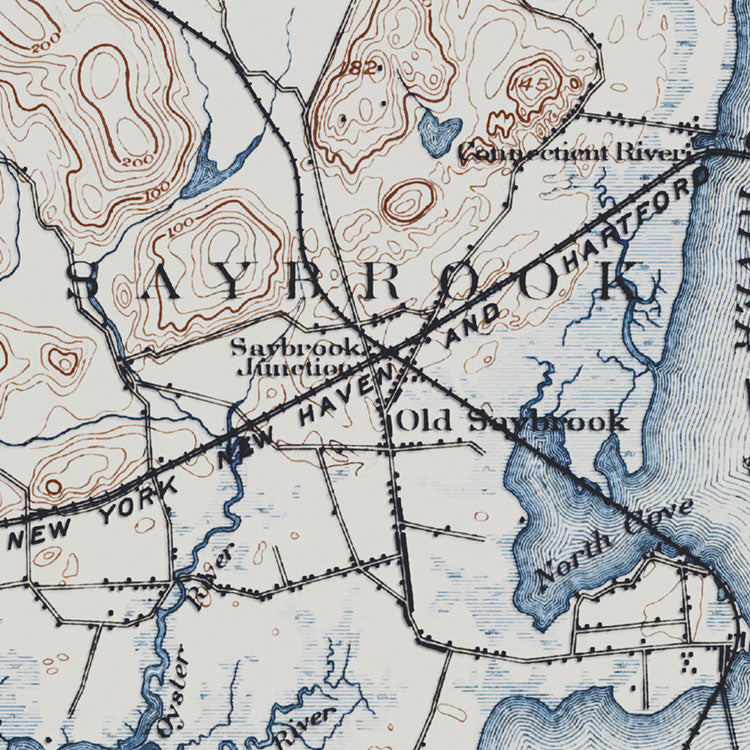 Old Saybrook, CT - 1893 Topographic Map