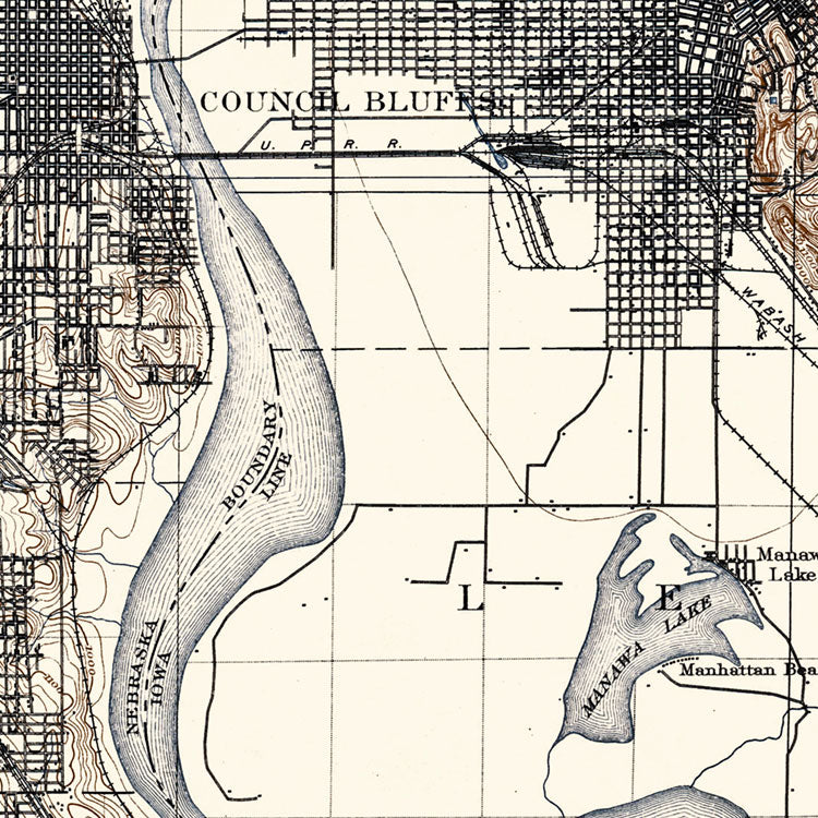 Omaha, NE - 1898 Topographic Map