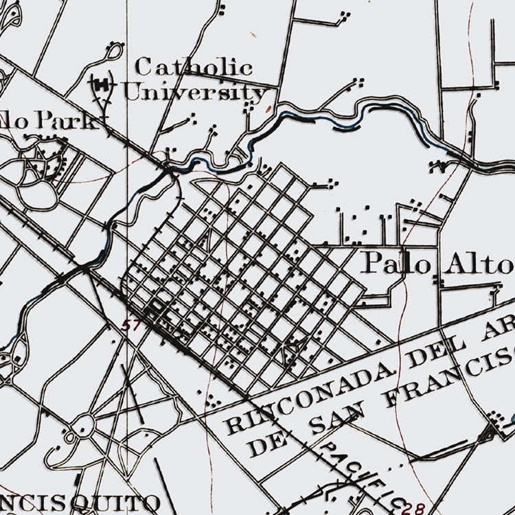 Palo Alto, CA - 1899 Topographic Map