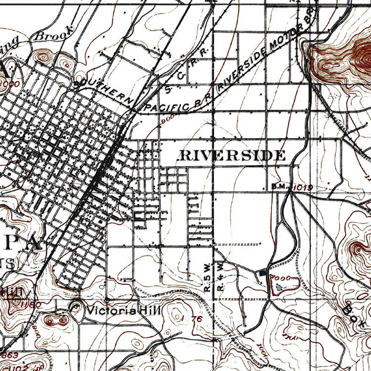 Riverside, CA - 1901 Topographic Map