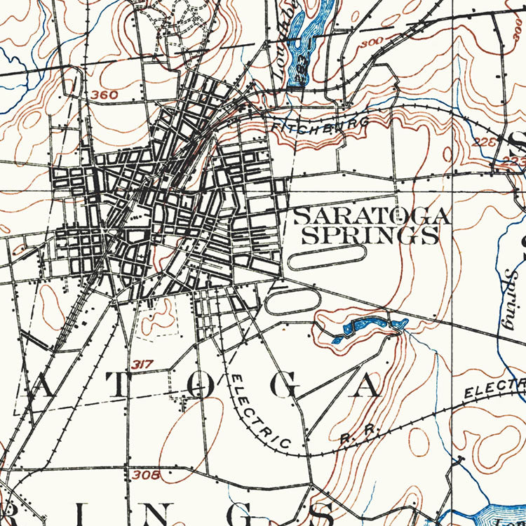 Saratoga Springs, NY - 1902 Topographic Map