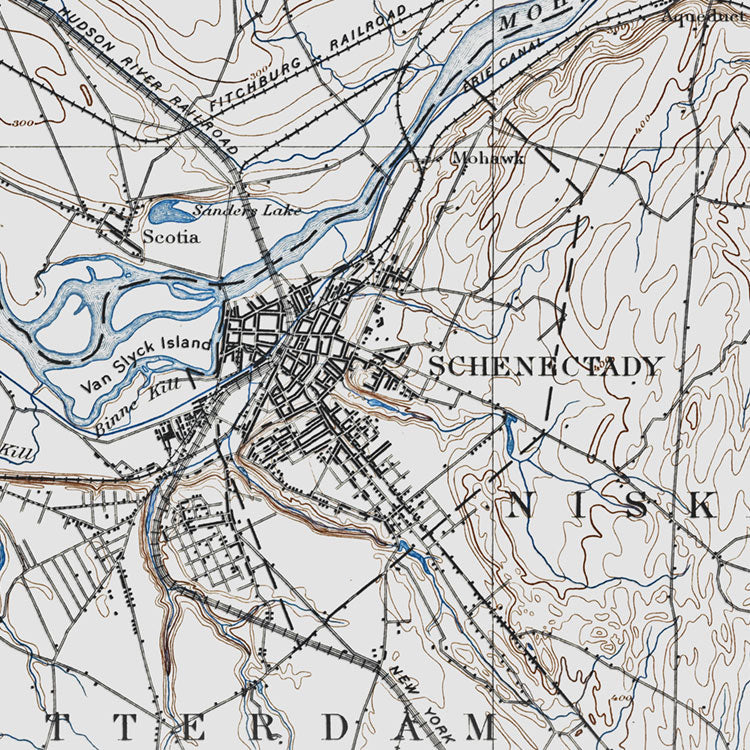 Schenectady, NY - 1895 Topographic Map