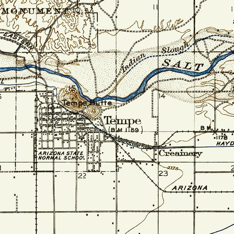 Tempe, AZ - 1912 Topographic Map