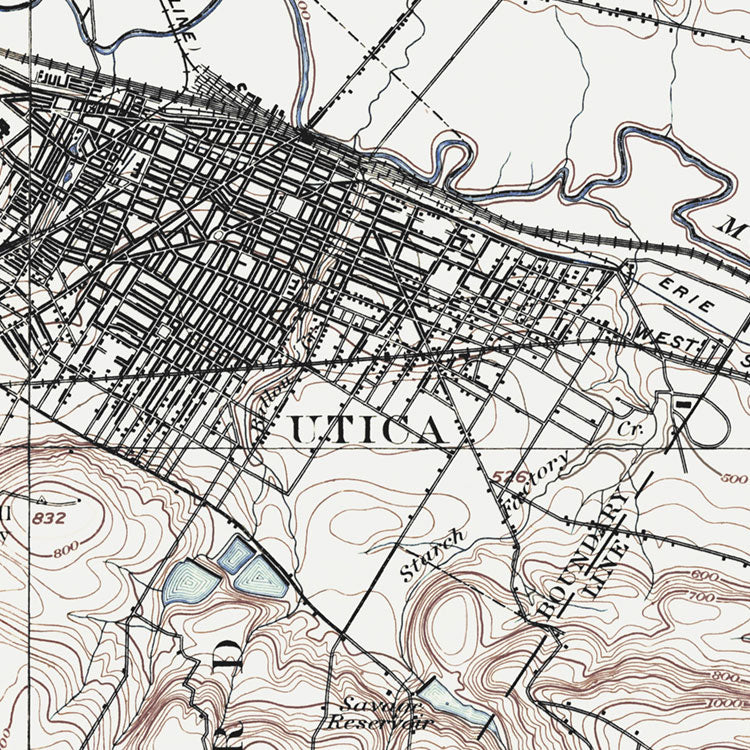 Utica, NY - 1900 Topographic Map