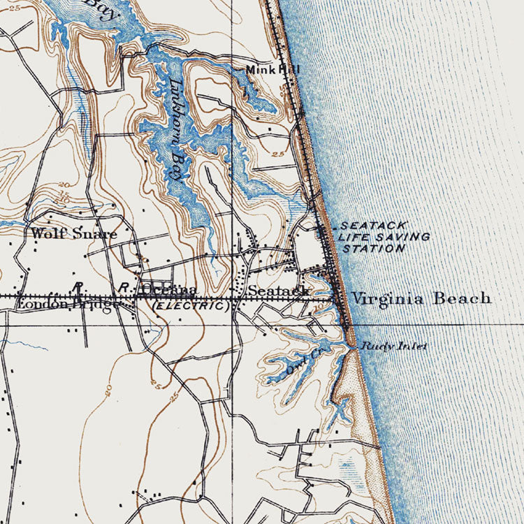 Virginia Beach, VA - 1907 Topographic Map